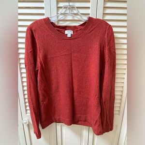 J Crew Teddy sweater size large rust
